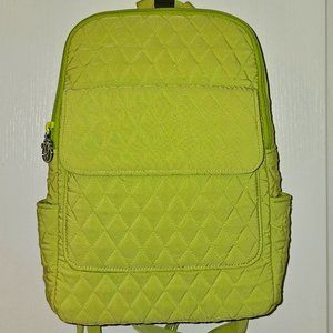 Vera Bradley Campus Backpack in Lime Green